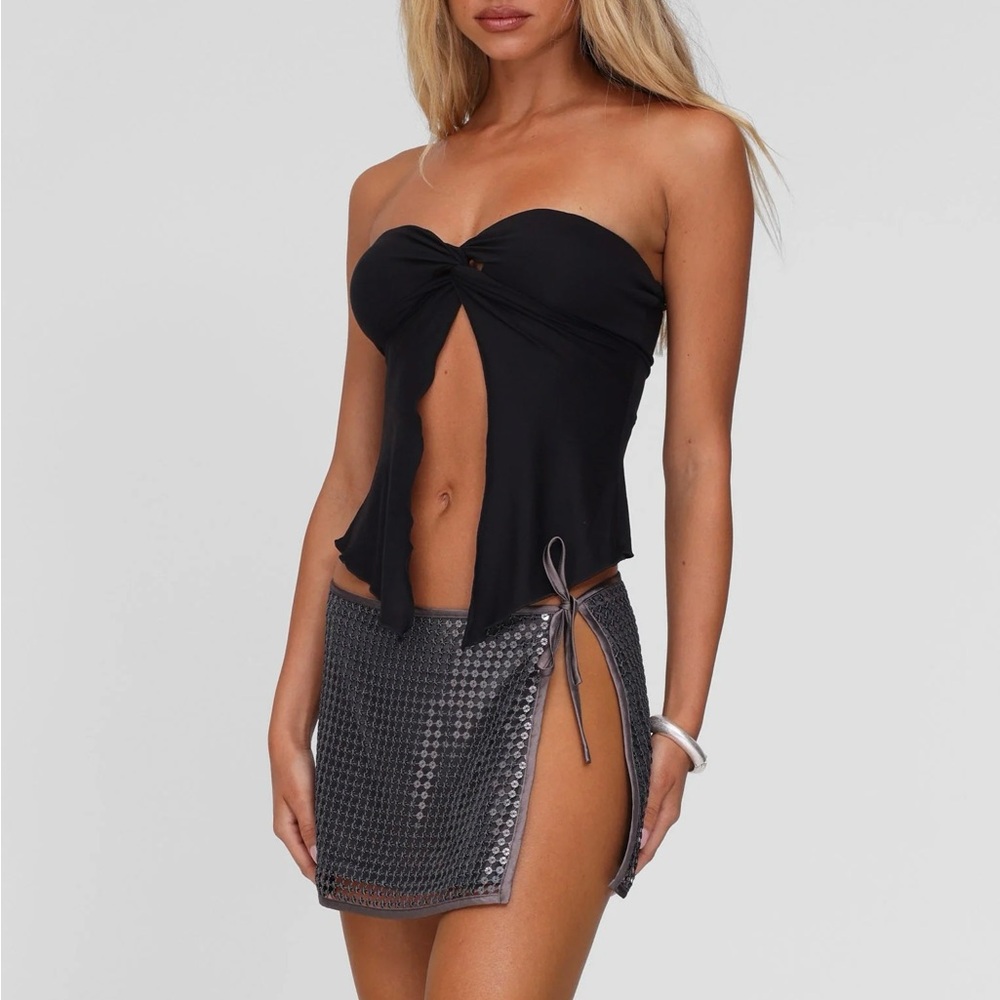Tiger Mist - Charmaine twist strapless top - M - Picture 3 of 4
